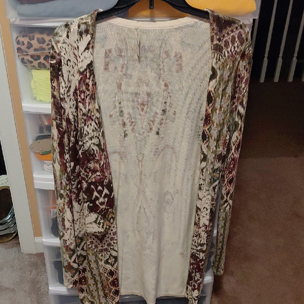 Chico's Multicolor Open-Front Cardigan